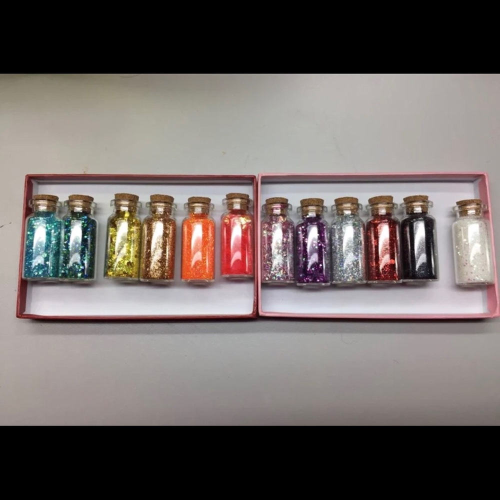 12 pcs glitter bottles